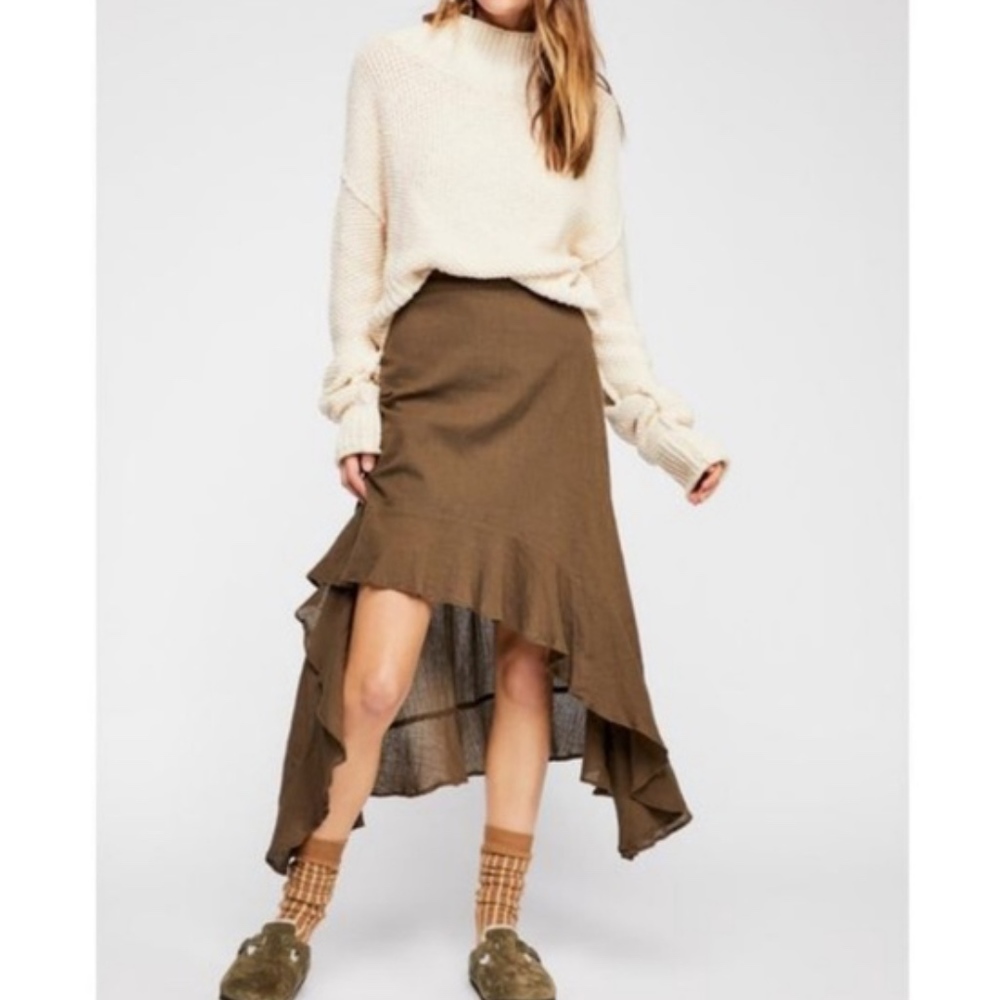 NWOT Free People X KAS NewYork Gauzy Flounce Skirt